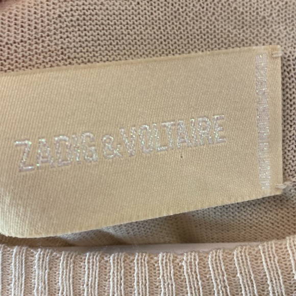 Zadig & Voltaire gaby heart intarsia 100% merino wool heart sweater, Women’s L - Picture 5 of 8